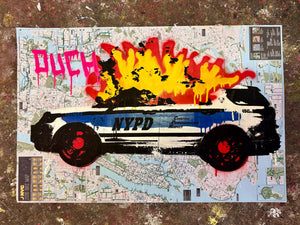 Flammes de la police de New York